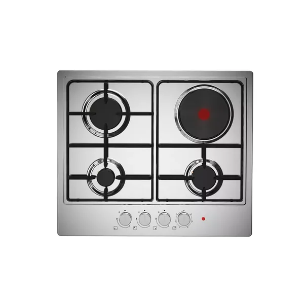 Midea Gas Hob 30cm, 3 Gas Burners + 1 Electric Plate, Durable Build, Easy Clean Surface 60M31SA021_MNE33