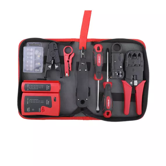 Hi-Spec Network Repair Tools Kit, Professional Network, Computer Maintenance, 19 Pieces
