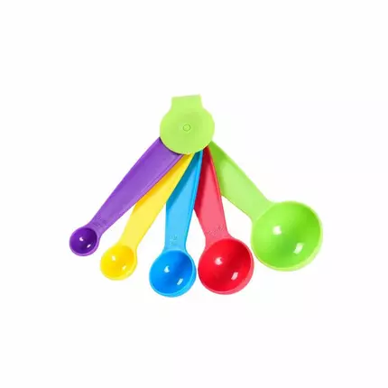 Decakila Measuring Spoon BPA Free 1.25 ml, 2.5 ml, 5 ml, 7.5 ml, and 15 ml Measure Liquid, Oil and Baking Items for Kitchen KMTT070B