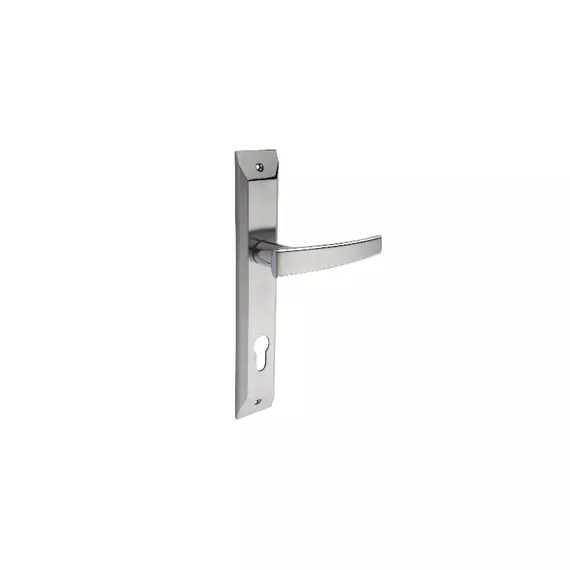 Godrej ARC08 Europrofile Mortise Combiset Locks 240mm, High Quality Door Handle Sets with Lock for Main Doors and Interconnecting Doors in Residential and Commercial Establishments Satin Steel Finish 