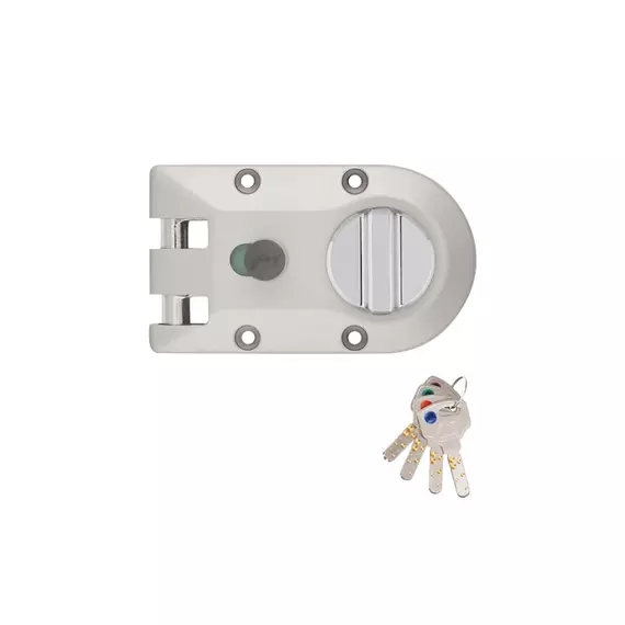 Godrej Rimlock Locking Solutions and Systems Locks Ultra XL+ Vertibolt 1 Ck, Keyless Entry, Vertical Locking Bolt Movement Satin Finish 4291