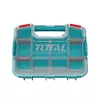 Total Empty Tool Box Plastic Organizer 30.5 x 23 x 6.5cm with Built in Carry Handle and Latch for Easy Transport, Removable Dividers TPBX1121