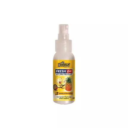 Shield-Home Fresh 24 Mist Spray Air Freshener Vanilla Pineapple, Trendy and Innovative, The Shield Air Freshener Range is Created Using The Latest in Air Freshener Technology 60ml SH887