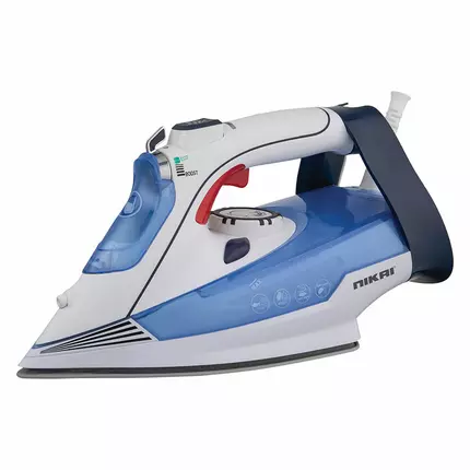 Nikai Steam Iron 2200W 320ml Non Stick Soleplate Ceramic Non Stick Soleplate Dry / Spray / Steam Iron  Flexible 360’ Swivel Cord Guard NSI909TSX