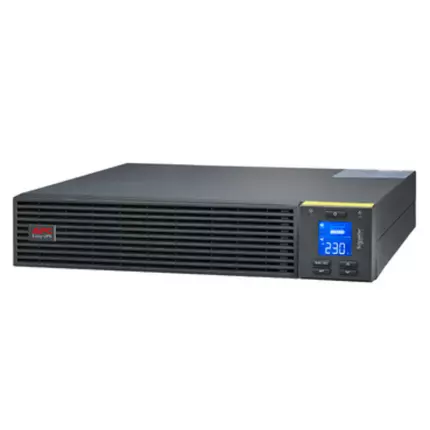 APC Easy UPS On-Line, 3kVA/2400W, Rackmount 2U, 230V, 6x IEC C13 + 1x IEC C19 outlets, Intelligent Card Slot, LCD, W/ rail kit SRV3KRIRK