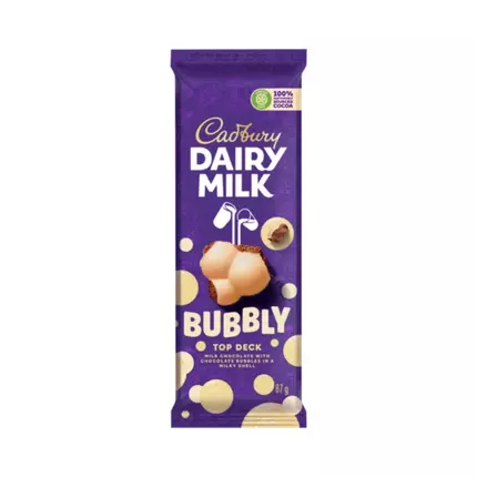 Cadbury Dairy Milk Bubbly Top Deck 87g (Pack of 24Pcs)