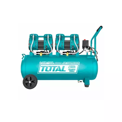 Total Air Compressor Oiless System, 2 Copper Wire Motor 100L 2.4KW 1200W TCS2241008-8