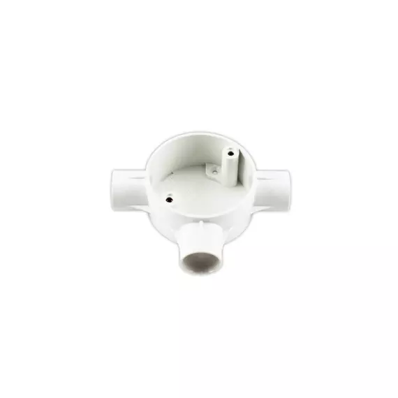 Tronic PVC Junction Circular Box 3 Way 20mm WHITE CP JUN3-20-WH