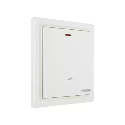 Tronic DP Switch with Neon 20Amps Glossy White TS 5120-WH