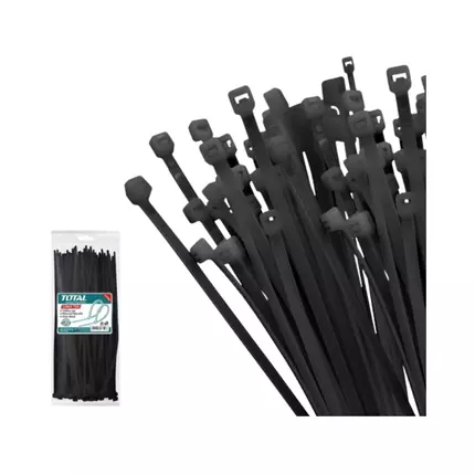 Total Cable Ties 450 x 7.6mm Black THTCTB45076 (100pcs Set)