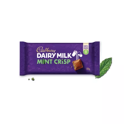 Cadbury Dairy Milk Mint Crisp 150g (Pack of 20Pcs)