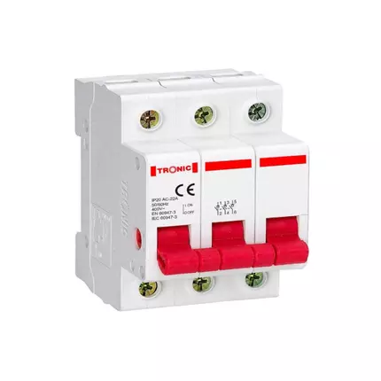 Tronic New Miniature Circuit Breaker Triple Pole 32Amps 6K MC 6K32-03