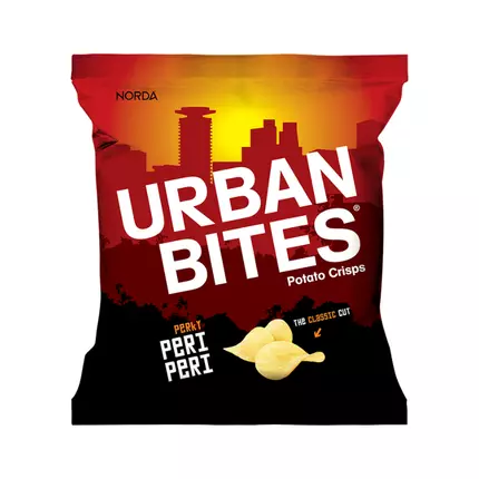 Urban Bites Perky Peri Peri Potato Chips 30g (Pack of 48Pcs)