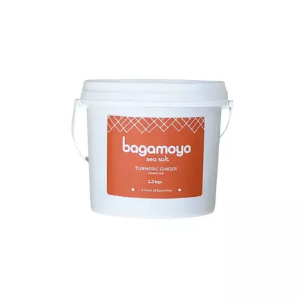 Bagamoyo Turmeric Ginger Salt 1.3kg Tub with Turmeric, Ginger & Black Pepper, Iodized