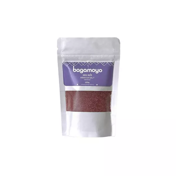 Bagamoyo Hibiscus Sea Salt 100g Pouch, Iodized