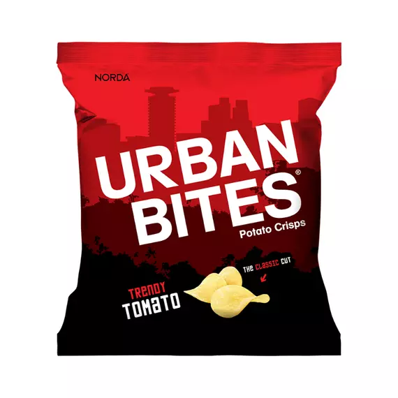 Urban Bites Trendy Tomato Potato Crisps 120g (Pack of 16Pcs)