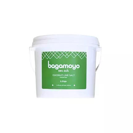 Bagamoyo Coconut Lime Salt 1.3kg Tub with Coconut & Lime Zest, Iodized