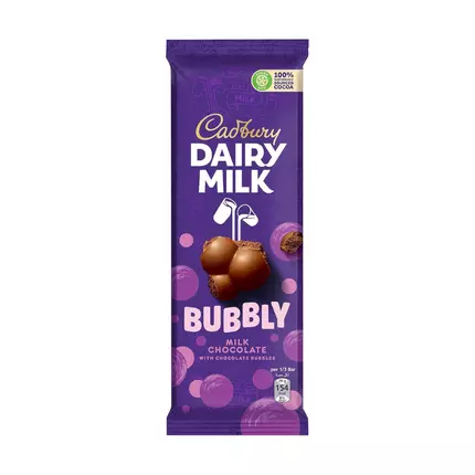 Cadbury Dairy Milk Bubbly Milk 87g (Pack of 24Pcs)