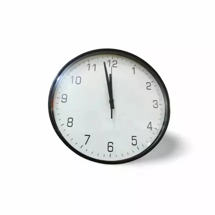 Generic High Quality Fashionable/Elegant Simple Design Medium Size Battery Operated Round Shaped Analog Silent Quartz Wall Clock Black/White N78628