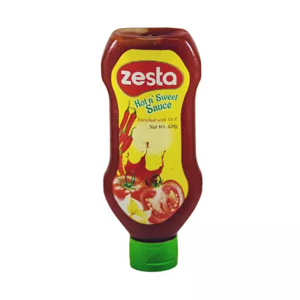 Zesta Hot&Sweet Sauce 420g (Pack of 24Pcs)