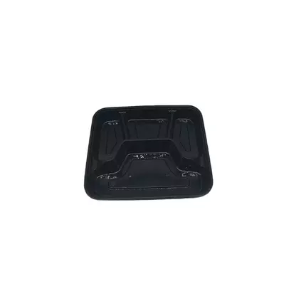 Disposable Portion Container Rectangle 4 Black Base (Pack of 50pcs x 3 Packs)