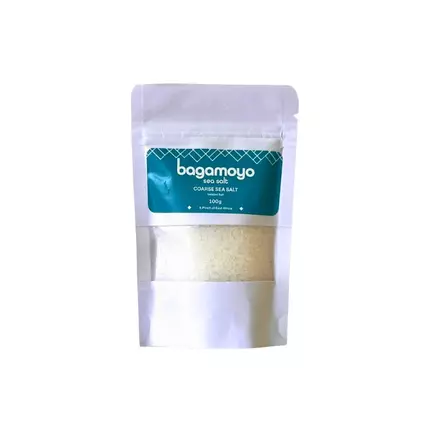 Bagamoyo Coarse Sea Salt 100g Pouch, Iodized
