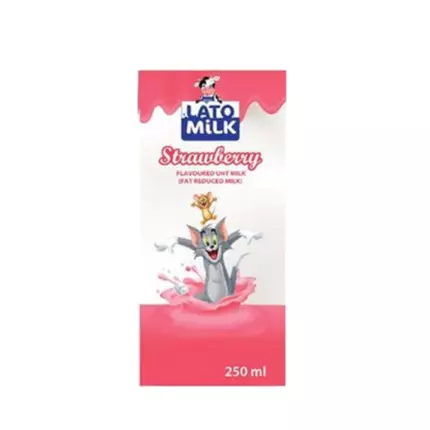 Lato Strawberry Flavoured Milk 250ml (Pack of 24Pcs)