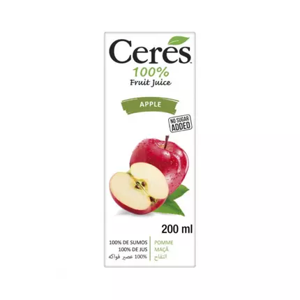 Ceres Apple Juice Tetra 200ml (Pack of 24Pcs)