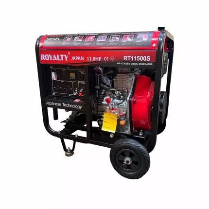 Royalty Japan Diesel Generator Single Phase Open Types Heavy Duty, High Quality 6.5KVA RT11500S