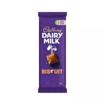 Cadbury Dairy Milk Biscuits 80g (Pack of 24Pcs)