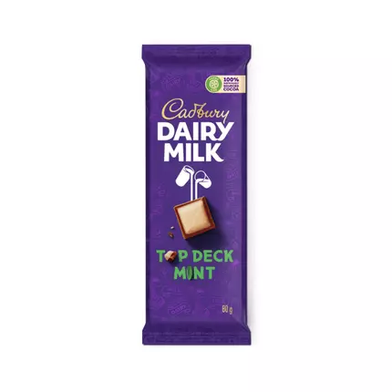Cadbury Dairy Milk Top Deck Mint 80g (Pack of 24Pcs)