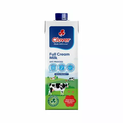 Clover Full Cream Milk 1L CL001 (Pack of 6)