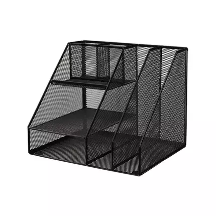 Deli Mesh Magazine Container 270mm Black E79075