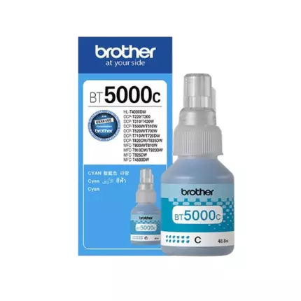 Brother Ink Bottle Cyan, Prints Up to 6,500 Pages, BT5000C