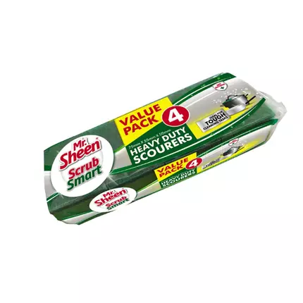 Mr Sheen Scrub Smart Heavy Duty Scourers 25g SH1238 (Pack of 4Pcs)