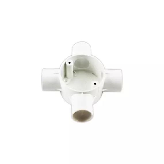 Tronic PVC Junction Circular Box 4 Way 20mm WHITE  CP JUN4-20-WH