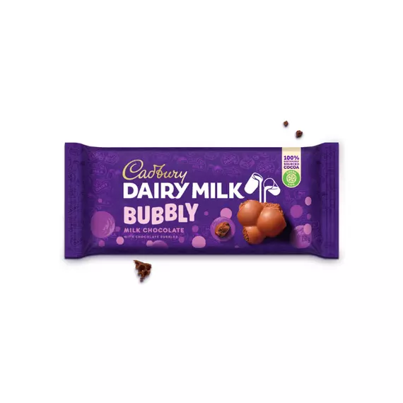 Cadbury Dairy Milk Bubbly 150g (Pack of 18Pcs)