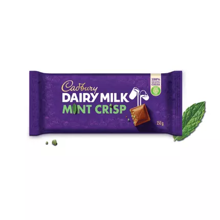 Cadbury Dairy Milk Bubbly Mint 150g (Pack of 18Pcs)