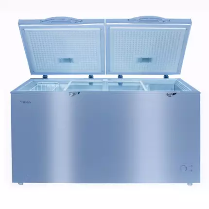 Venus Chest Freezer 550L Aluminum Interior Titanium Silver Finish VCF 550