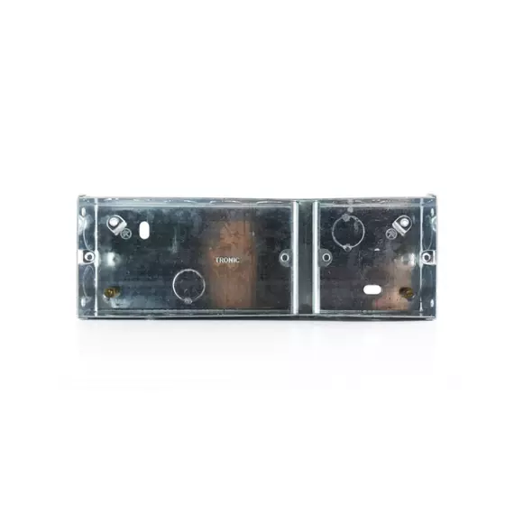 Tronic Galvanised Iron Electrical Switch Box Single+Twin 3X3+3X6 2Way 1mm TR 2364