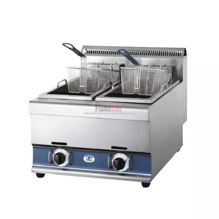 Commercial 2-Tank 2-Basket Gas Fryer 12.5L HGF-772