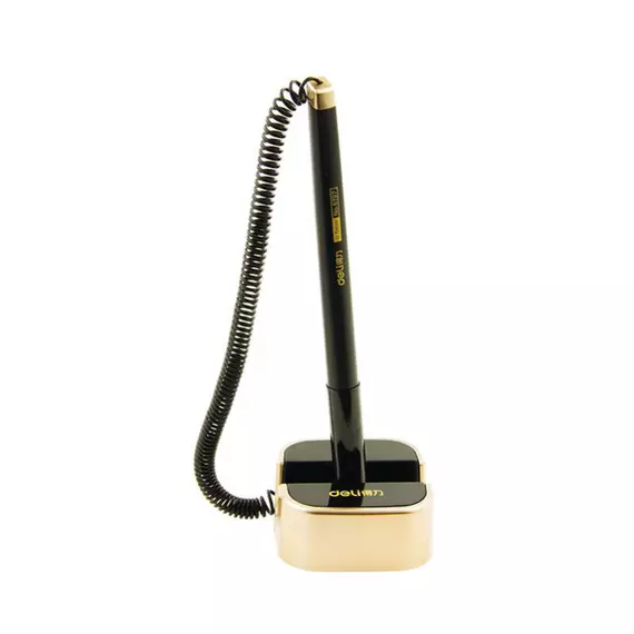 Deli Pen with Stand Spring Bullet Blue E6797