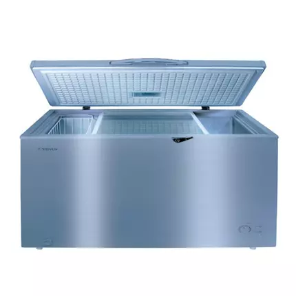 Venus Chest Freezer 350L Aluminum Interior Titanium Silver Finish VCF 350