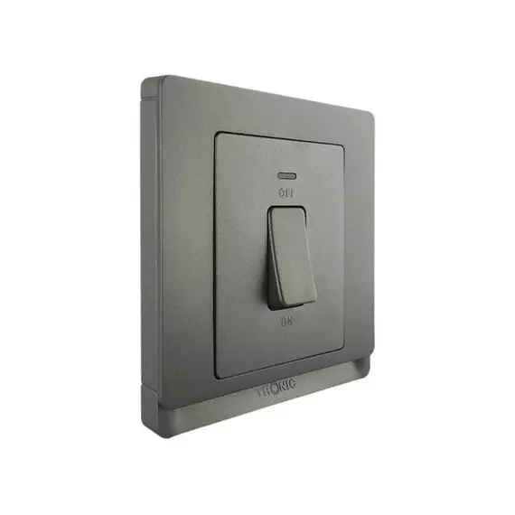 Tronic Double Pole Switch With Neon 20 Amps Grey TD 5120-GY