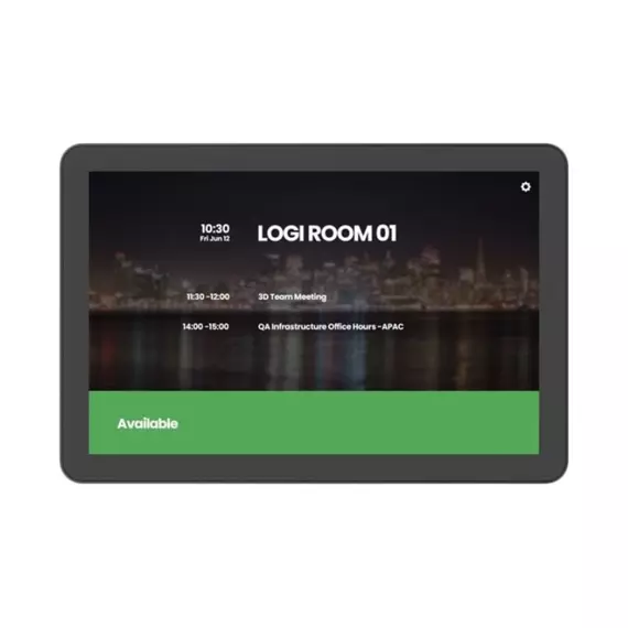 Logitech Tap Scheduler - Graphite Touch Screen, USB Connectivity, Designed for Efficient Meeting Room Management and Scheduling.