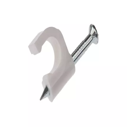 Tronic Round Cable Clips Plastic ESTIA 12mm EST C012