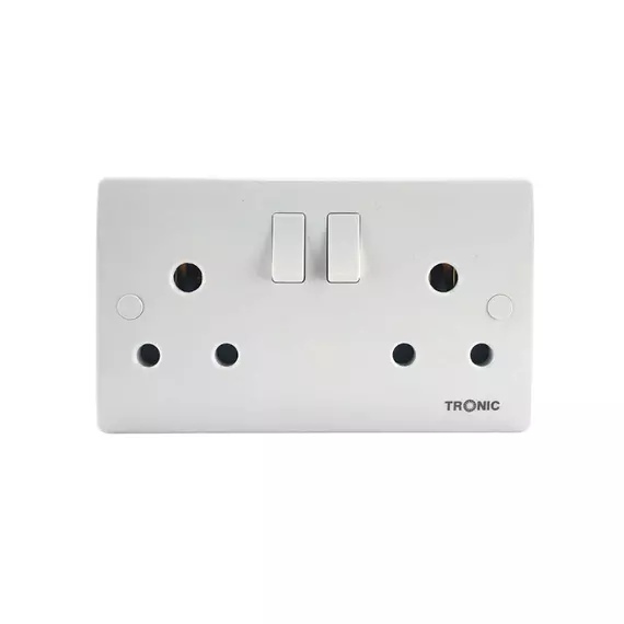 Tronic Twin Switch Socket 15A TR5215