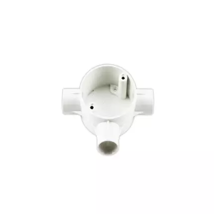 Tronic PVC Junction Circular Box 3 Way 25mm WHITE CP JUN3-25-WH
