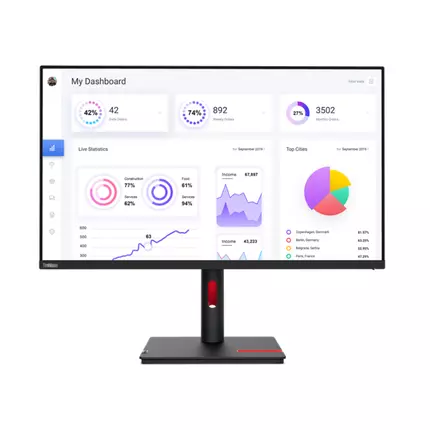 Lenovo T32p-30 Monitor - 31.5" LED, 3840x2160 Resolution, 4K UHD, 60Hz, HDMI Connectivity, 63D2GAT1UK.