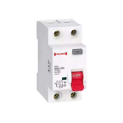 Tronic Circuit Breaker Residual Current Protection 63A/300mA 2 Pole MC CHRC-63-02-300